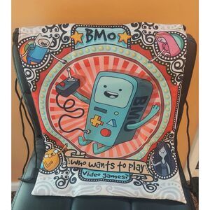 Adventure Time Drawstring Bag BMO Cinch Sack Who Wants to Play Video Games?